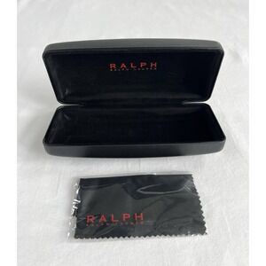 Ralph Lauren Eyeglasses Sunglasses Hard Case Clamshell Black & Red New Cloth